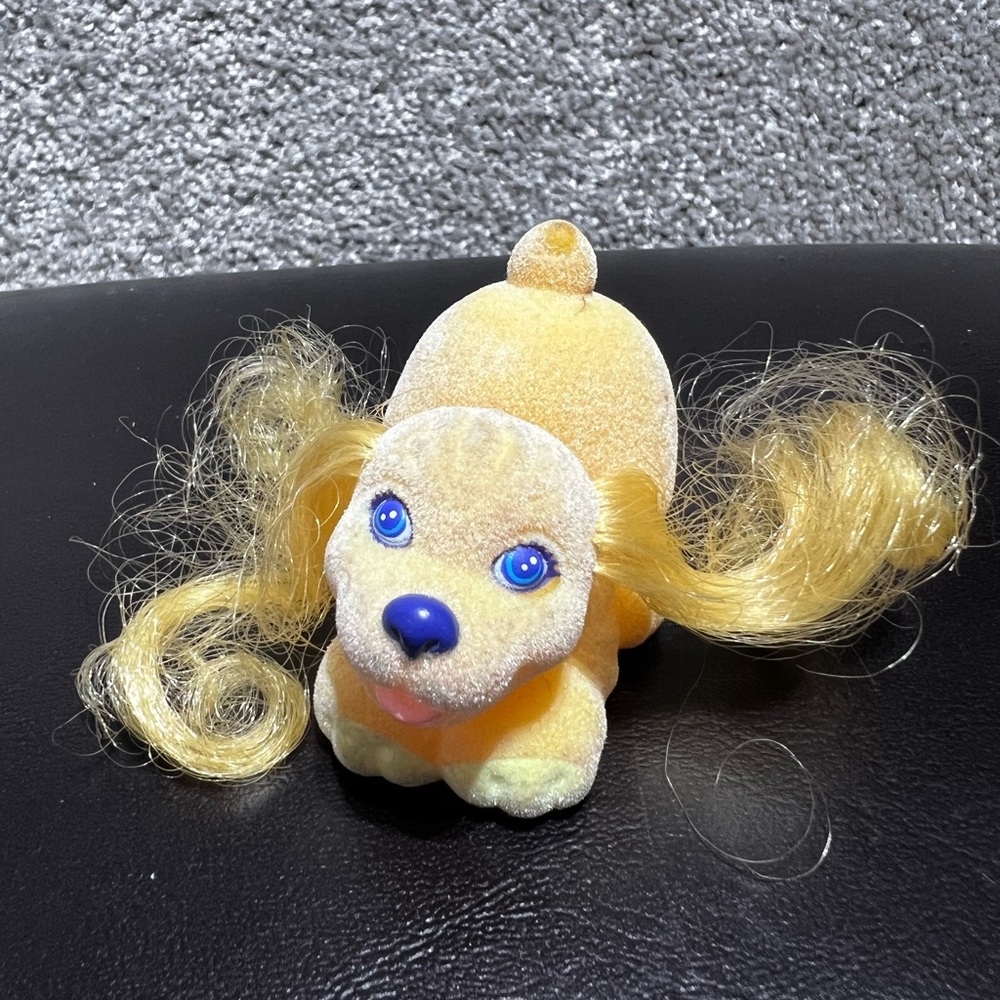 My Little Pony Lil Litters Sweet Spaniel Dog Flocked 90s Vintage Hasbro